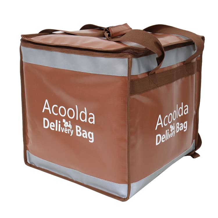 Carrefour food delivery bag, top-opening insulated bag, PU insulated food bag, divided food delivery carrier, thermal courier bag for riders, premium food transport bag