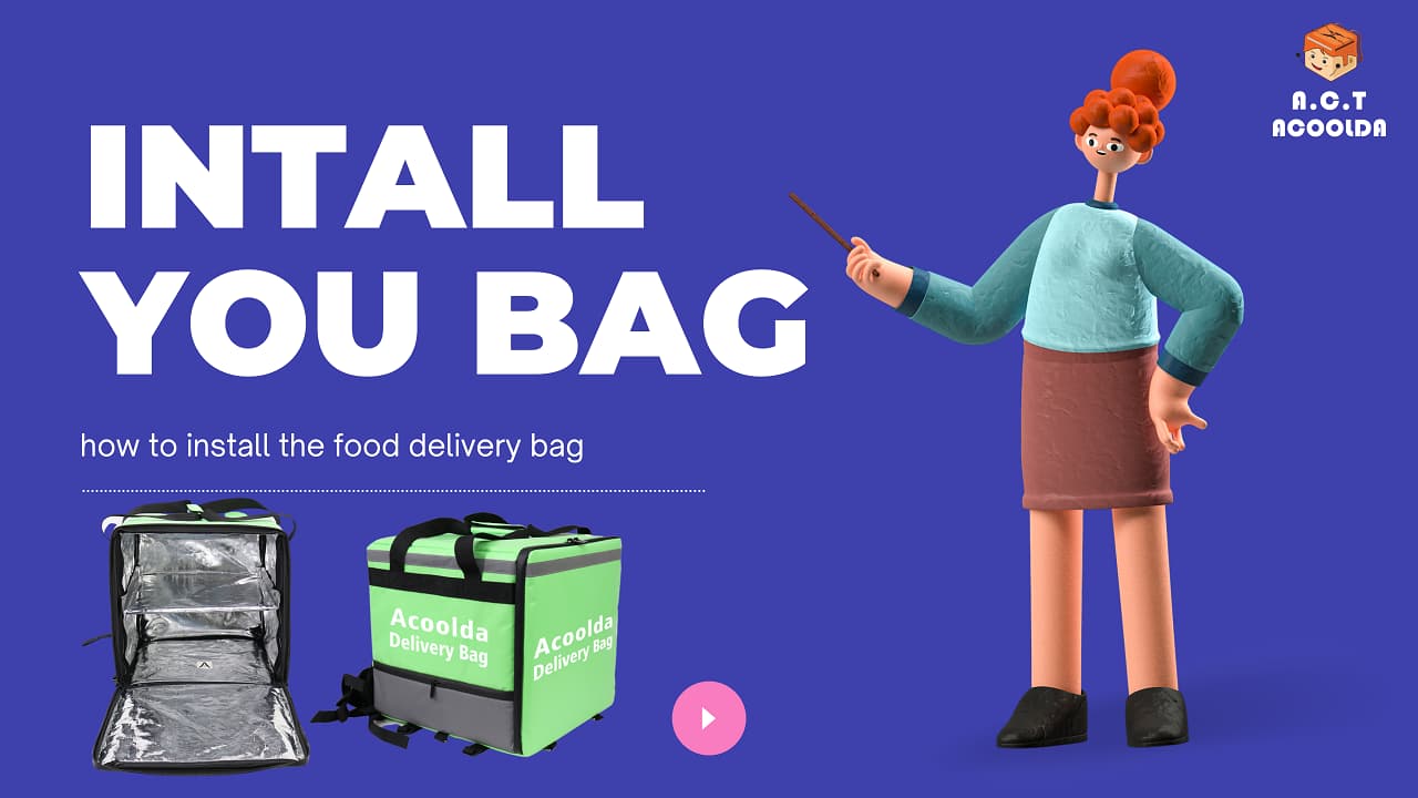 Solo 3 passaggi | Come installare la borsa per la consegna del cibo