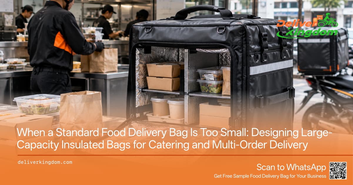 Quando una borsa standard per consegne di cibo è troppo piccola: progettare borse termiche ad alta capacità per catering e consegne di ordini multipli